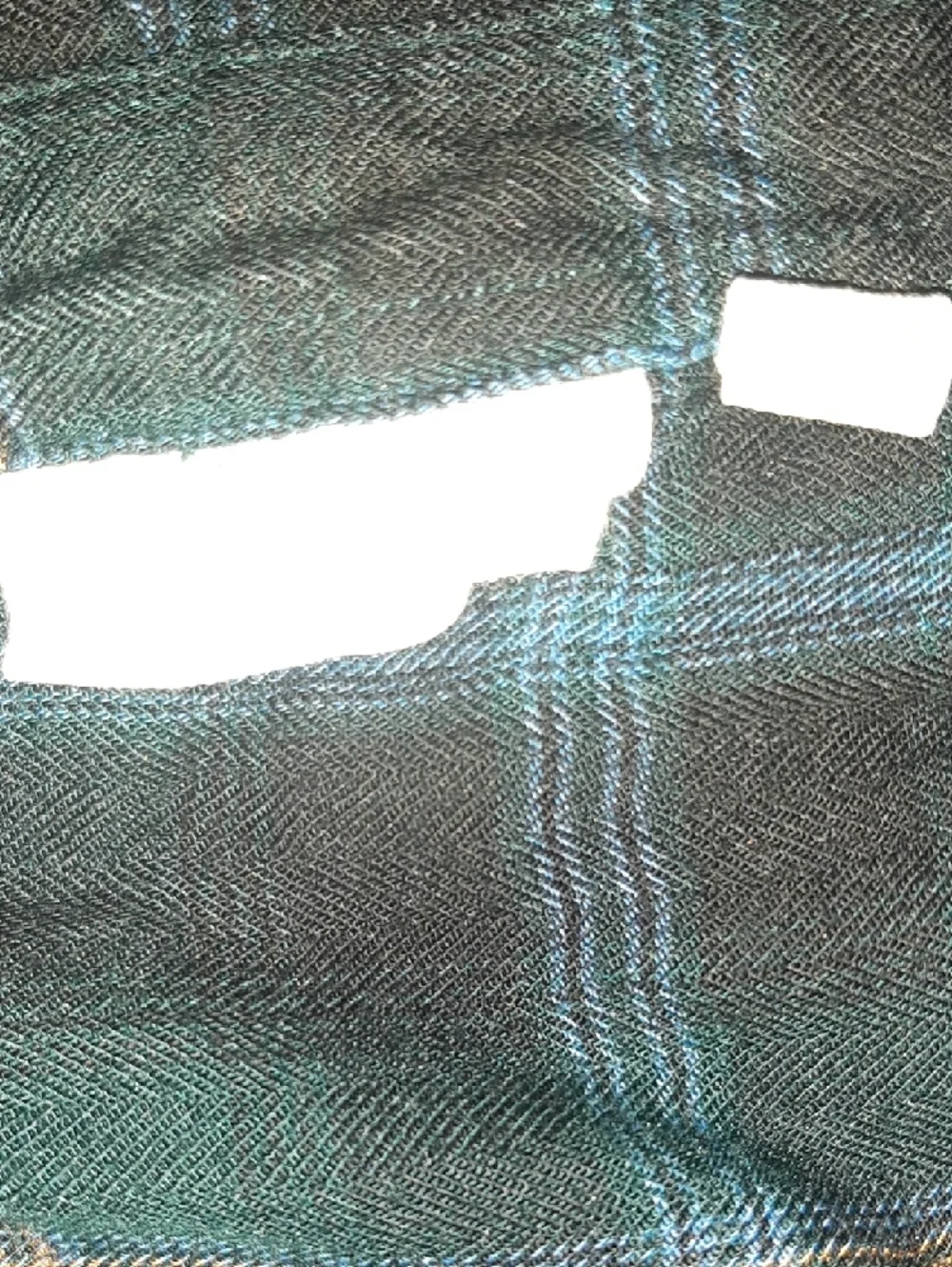 HARLOW๐Relaxed Plaid Shirt Dress in Dark Green & Navy SO SOFT, Tab Sleeves Sz L - Picture 4 of 10